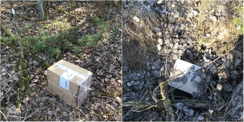 Pasieniečių išsigandę kontrabandos gabentojai cigaretes paliko miške