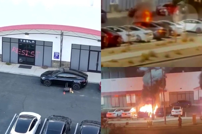 Išpuolis prie „Tesla“ – dėl masinių darbuotojų atleidimų?