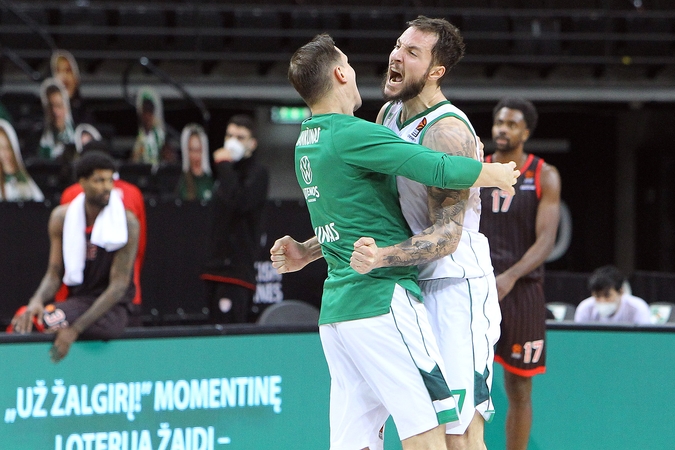 Fantastiškai rungtynių pabaigą sužaidęs „Žalgiris“ išplėšė pergalę prieš  „Olympiakos“ 