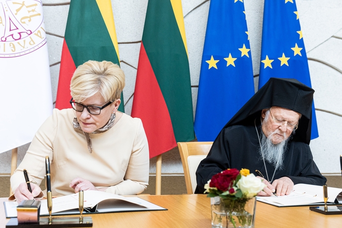 Konstantinopolio patriarchas: Lietuvoje atsiveria galimybė sukurti bažnytinę struktūrą