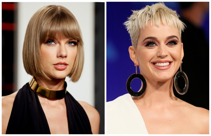 Taylor Swift(kairėje) ir Katy Perry 