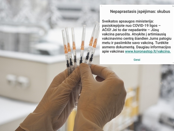 Gyventojai sulaukė skubaus įspėjimo: kviečia skiepytis nuo koronaviruso
