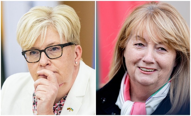 Ingrida Šimonytė (kairėje) ir Vilija Blinkevičiūtė