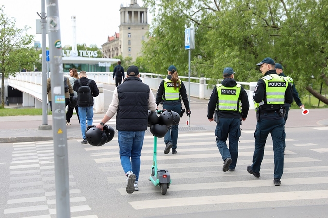 Specialūs policijos reidai – ir paspirtukininkams 