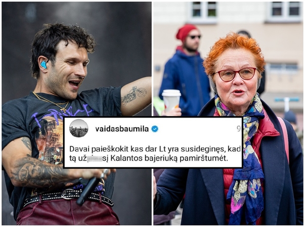 V. Baumilos „bajeriui“ apie R. Kalantos susideginimą – ir N. Oželytės kritika: nusikalstama rašliava
