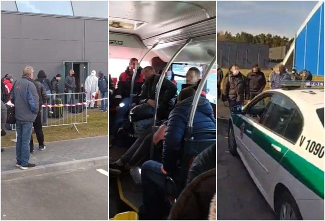 Į Lietuvą parskridę žmonės – pasipiktinę: suvarė į autobusus ir vežė nežinia kur
