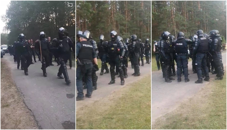 Rūdninkuose nukentėjo du VST specialistai: vienam moteris trenkė lazda, į kitą mestas akmuo 