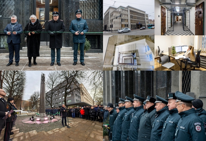 Kauno policijai – dviguba šventė: oficialiai atidarytas atnaujintas komisariatas ir obeliskas