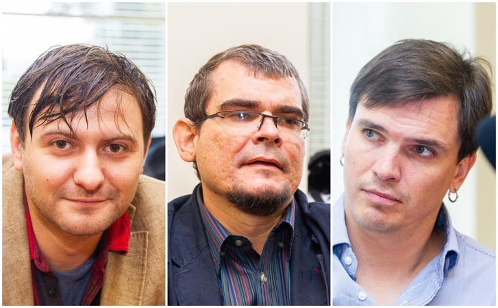 Ainius storpirštis (iš kairės) Emilis Vėlyvis, Mindaugas Papinigis