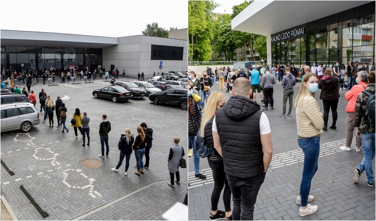 Eilės prie Kauno vakcinacijos centro: gyventojų prašo nevykti anksčiau paskirto laiko