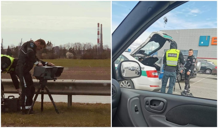Pasipiktino: policijos pareigūnai viešumoje – be apsauginių kaukių