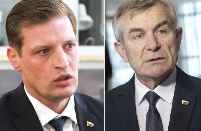 Kęstutis Mažeika (kairėje) ir Viktoras Pranckietis (dešinėje)