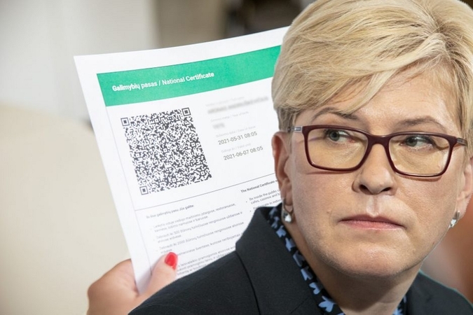Premjerė: jeigu Vyriausybė matys poreikį grįžti galimybių pasui, taip ir bus padaryta