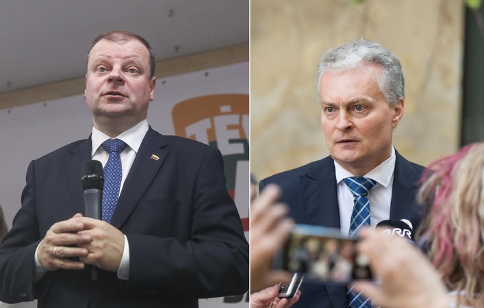 Saulius Skvernelis (iš dešinės), Gitanas Nausėda
