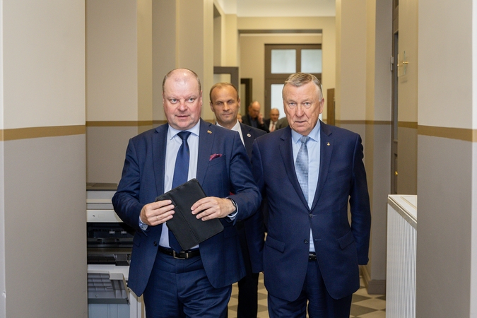 Kauno verslininkų susitikimas su S. Skverneliu ir L. Savicku