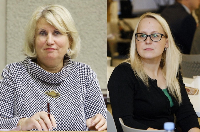 Nepagrįstai I.Šakalienės (kairėje) elgesiu nepatenkintos politikės L.Girskienės elgesį veikiausiai svarstys Vyriausioji tarnybinės etikos komisija.