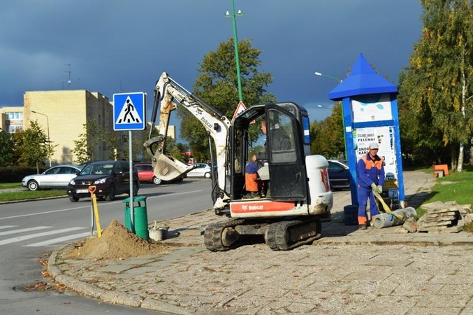 Palangoje pradėti pėsčiųjų perėjų apšvietimo darbai
