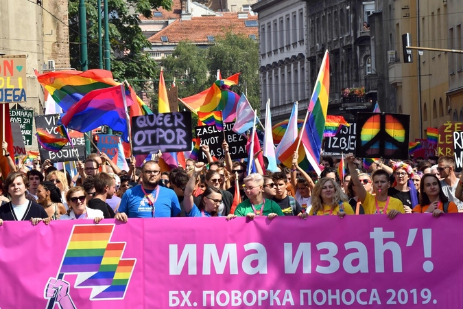 Bosnijos sostinėje surengtas pirmasis LGBT paradas