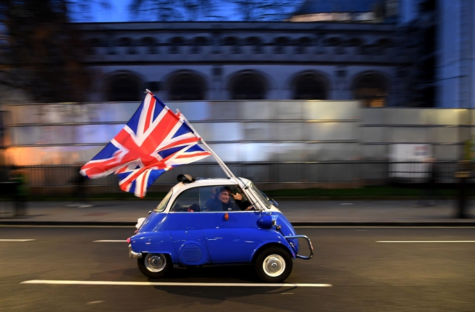 JK nesieks pratęsti pereinamojo laikotarpio po „Brexit“