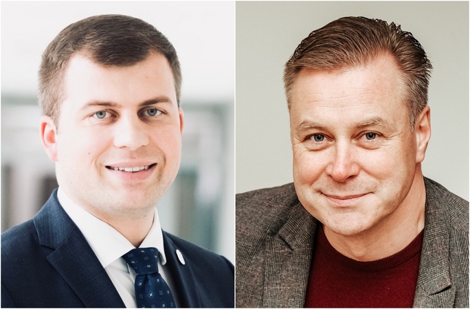 Nepasitikėjimas: A.Kalnius (dešinėje) sieks E.Viskonto atleidimo iš pareigų, praradus pasitikėjimą.