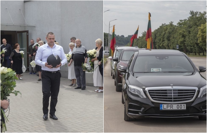 Į amžinojo poilsio vietą V. Šustauskas išlydėtas su trispalvėmis