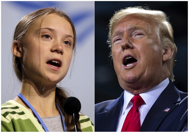 Greta Thunberg ir Donaldas Trumpas