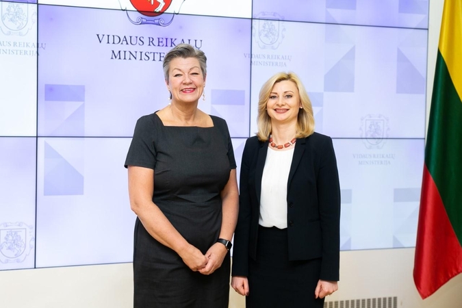 Ylva Johansson (kairėje) ir Rita Tamašunienė