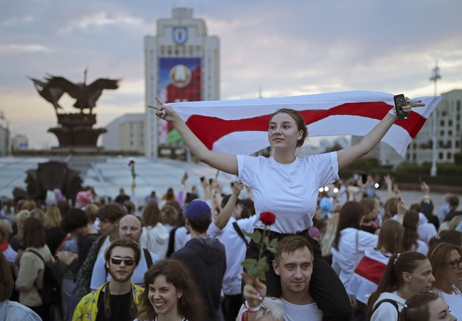 Baltarusijos ministerija: trečiadienį per protestus sulaikyti 24 žmonės