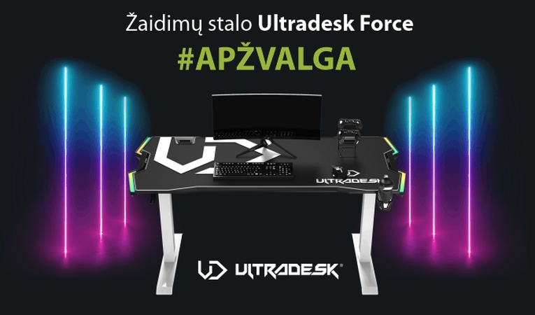 Žaidimų stalas ne tik žaidėjams: „Ultradesk Force“ apžvalga