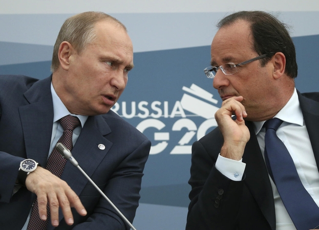 V. Putinas su F. Hollande'u susitiks Prancūzijoje