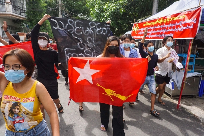 Protestai Mianmare
