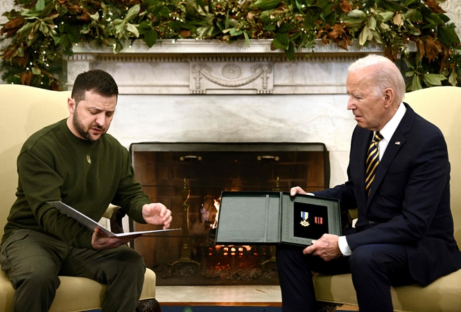 Volodymyras Zelenskis ir Joe Bidenas
