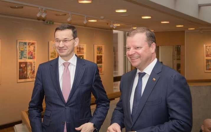 Saulius Skvernelis ir Mateuszas Morawieckis