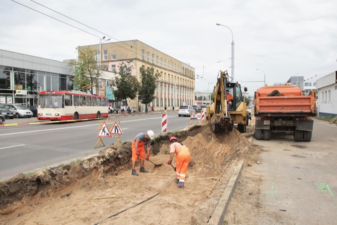 Sostinės Švitrigailos gatvė tvarkoma pagal naują specialią technologiją