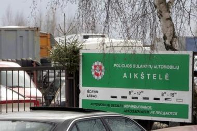 Vieta: Vilniuje konfiskuoti automobiliai saugomi ir parduodami Giraitės gatvėje ir Minsko plente esančiose aikštelėse.